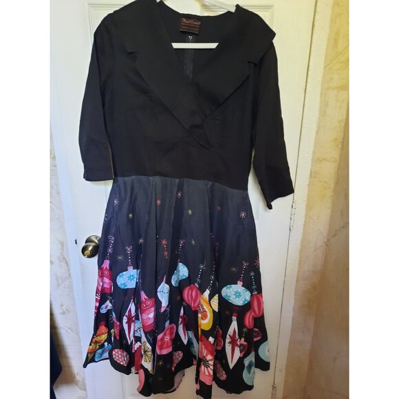 Pinup Couture birdy dress in ornaments - Picture 2 of 2